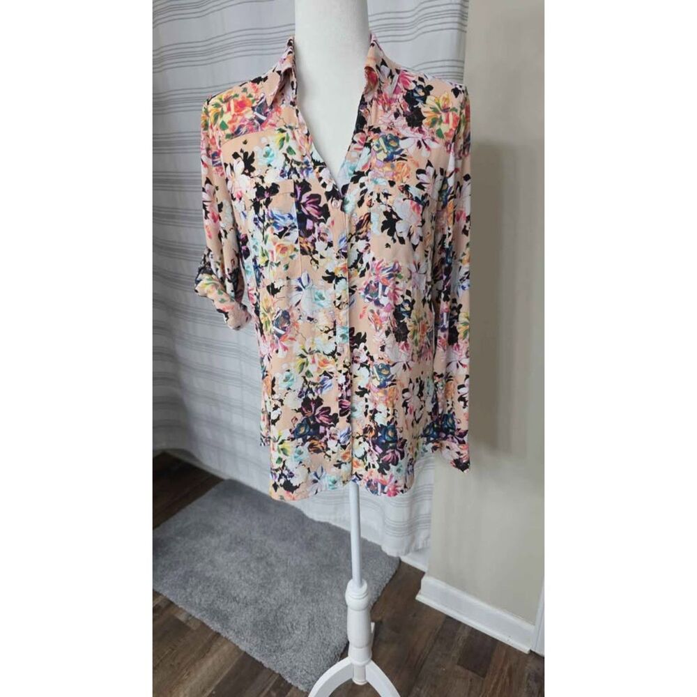 Express The Portofino Shirt Floral Print Size M